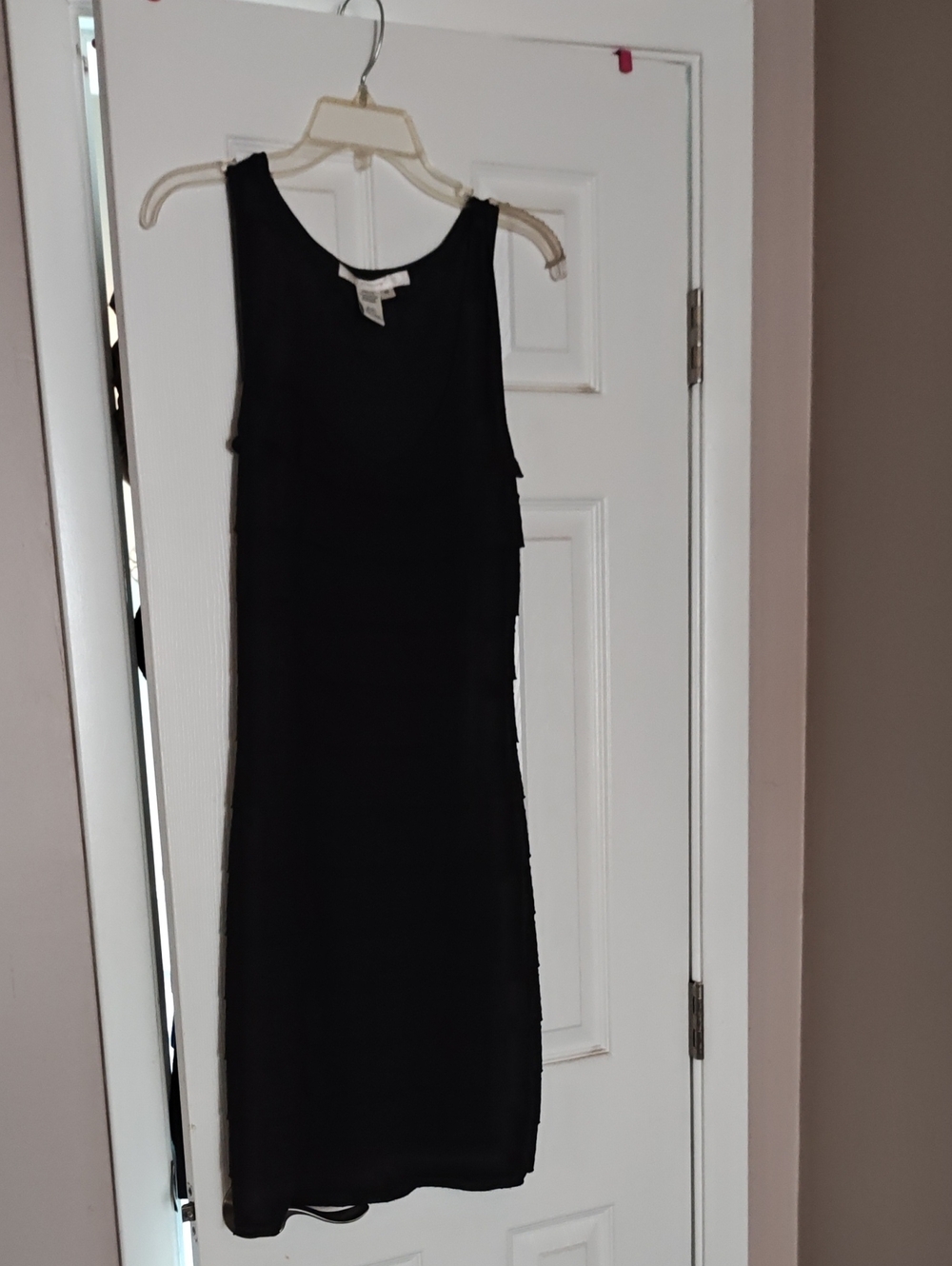Studio M Black Sleeveless Midi Shift Dress